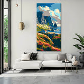Painting by Numbers Panorama Coast with Mountains IV